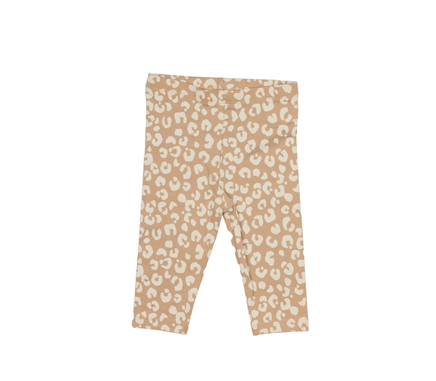 Hnědé vzorované legíny Tu