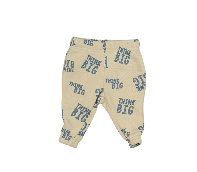 Hnědé tepláky s modrým nápisem Primark