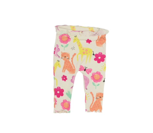 Krémové legíny se zvířátky 