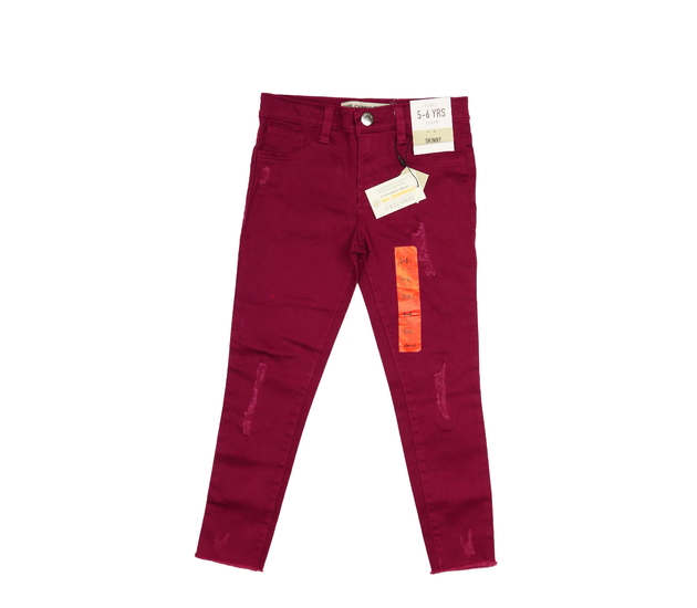 Nové tmavočervené kalhoty Primark