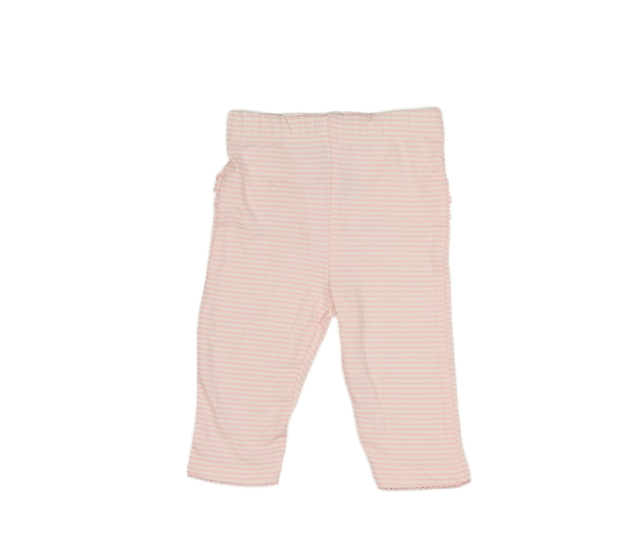 Růžové pruhované legíny s volánky George