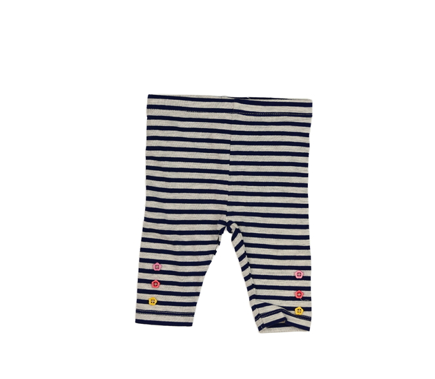 Pruhované legíny s knoflíčky