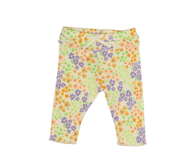 Světlé květinové legíny s volánkem M&S