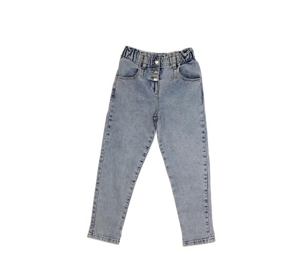 Světle modré melírované rifle 