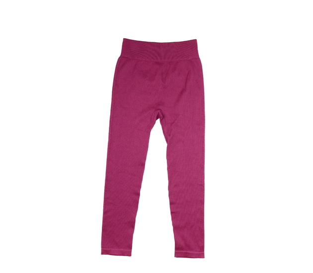 Tmavé bordo žebrované legíny 