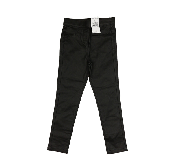 Nové černé koženkové džegíny Next