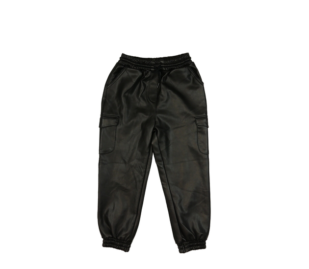 Černé koženkové kalhoty Next