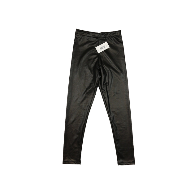 Nové černé koženkové legíny 