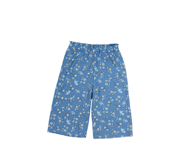 Modré vzdušné květinové 3/4 kalhoty Primark