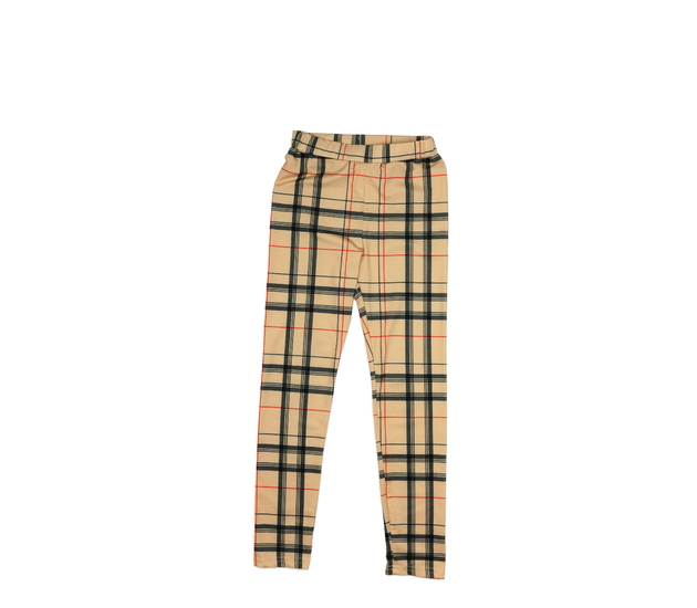 Hnědé vzorované legíny 