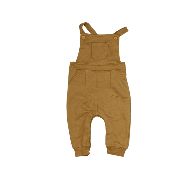 Hnědé kalhoty s laclem 