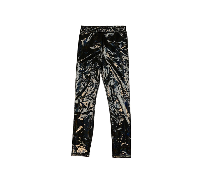 Černé lakované legíny 