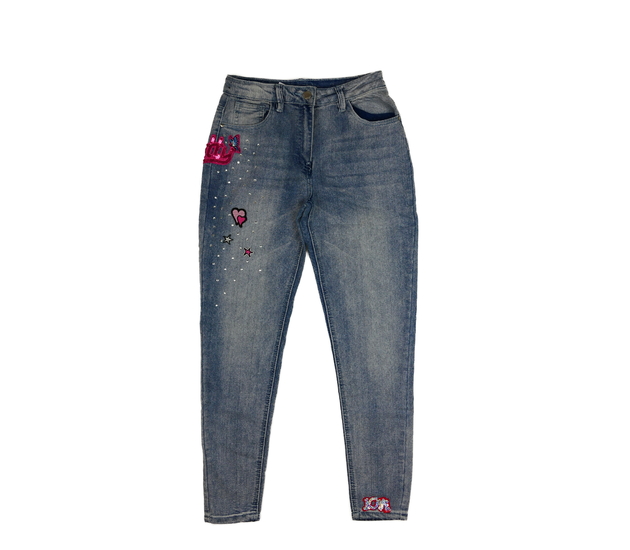 Světle modré stylové rifle George