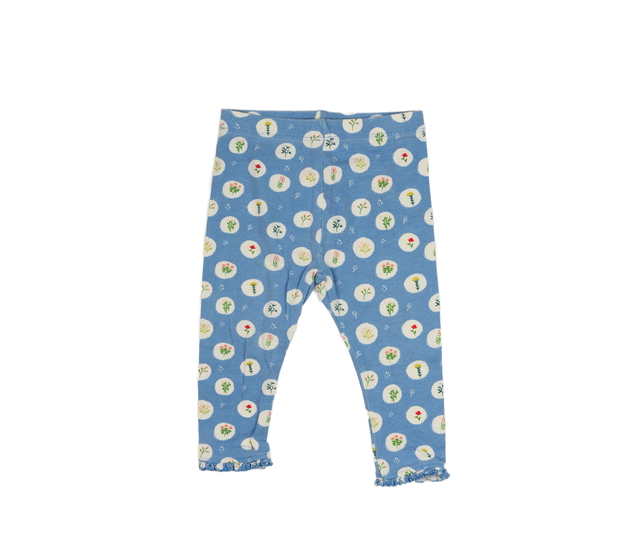 Modré květinové legíny 