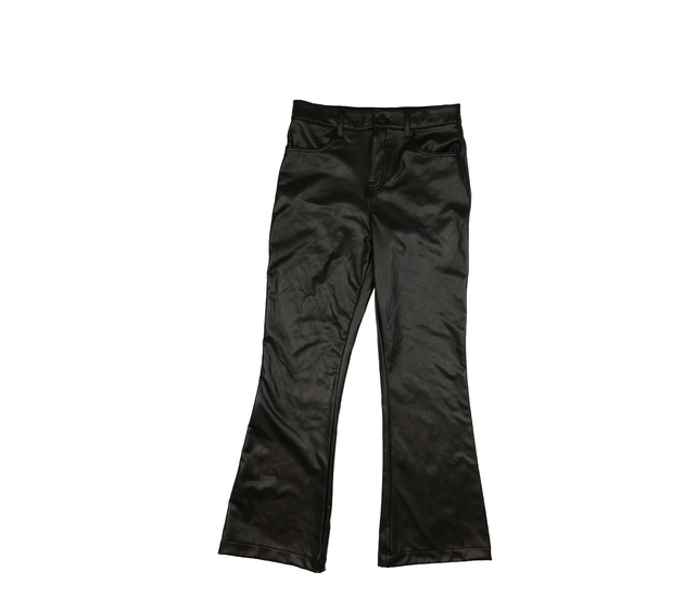 Nové černé koženkové zvonové kalhoty Primark