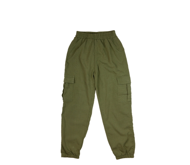 Zelené volné slabé kalhoty 