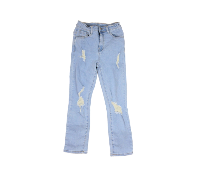 Světle modré trhané rifle 