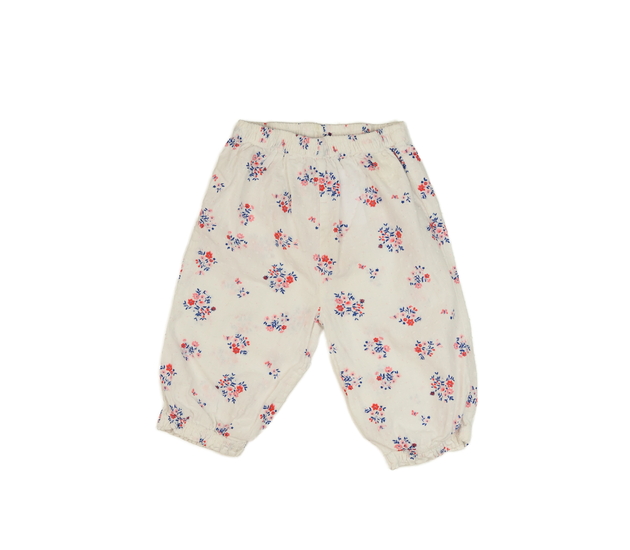 Bílé vzdušné květinové kalhoty Nutmeg