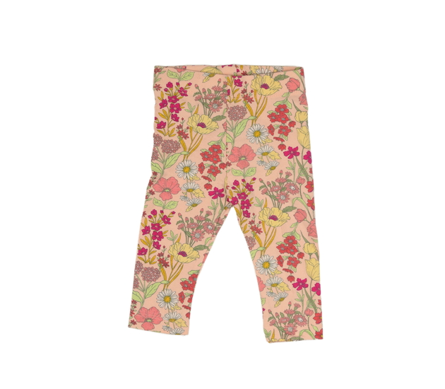 Růžové květinové legíny Nutmeg 