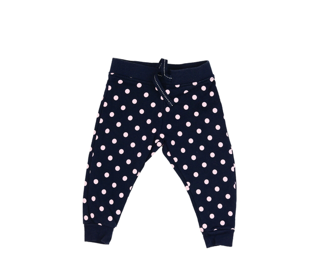 Modré tepláky s růžovými kolečky Primark