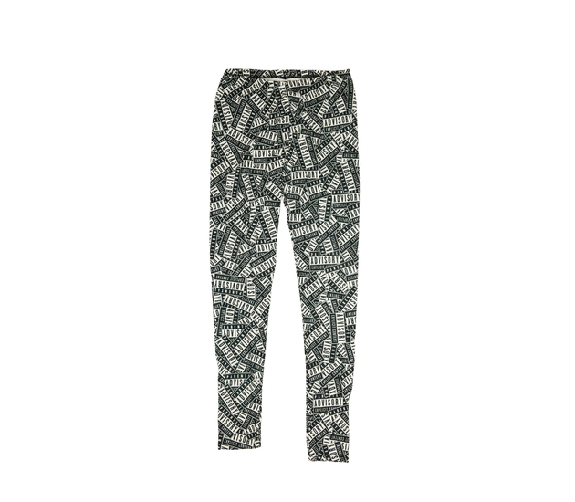 Bílo-černé legíny 