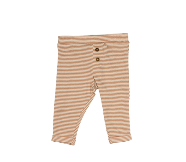 Pruhované hnědo-bílé legíny F&F