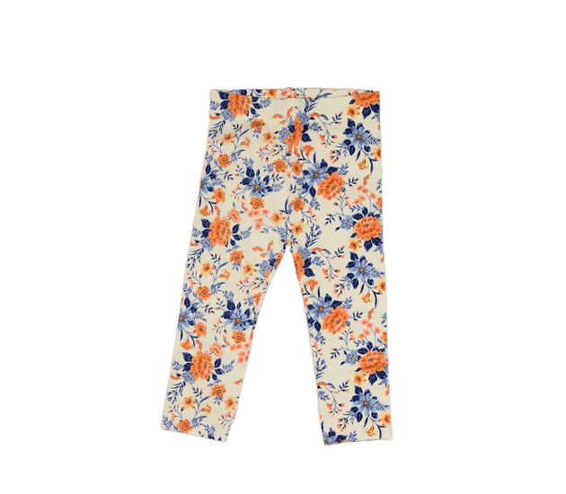 Krémové květinové legíny Nutmeg