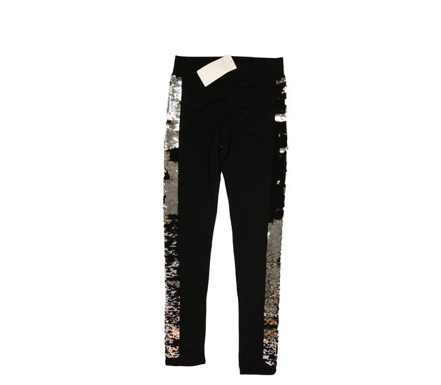 Nové černé legíny s flitrovými boky H&M