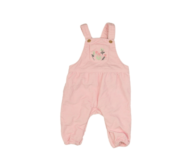 Růžové manšestrové kalhoty s laclem F&F