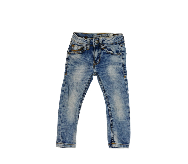 Modré riflové kalhoty Zara