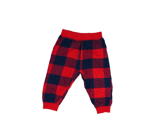 Červené kostkované lehké tepláky Next