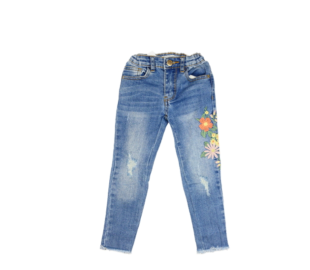 Modré rifle s květinami Primark