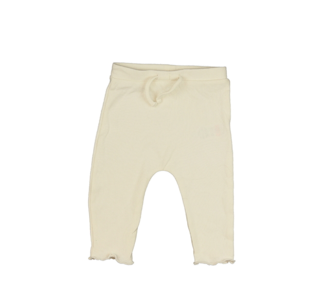 Bílé žebrované legíny 