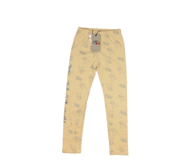 Nové krémové vyteplené legíny s potiskem 