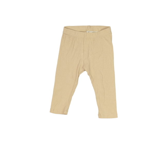 Hnědé žebrované legíny H&M