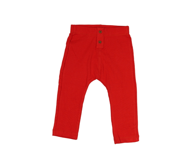 Červené žebrované legíny Nutmeg