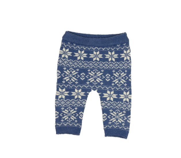 Modré vzorované teplé legíny Tu