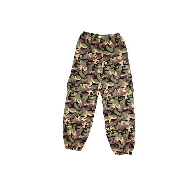 Maskáčové lehké široké kalhoty