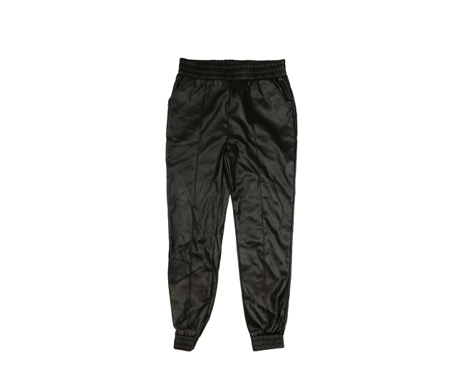 Černé koženkové kalhoty Primark