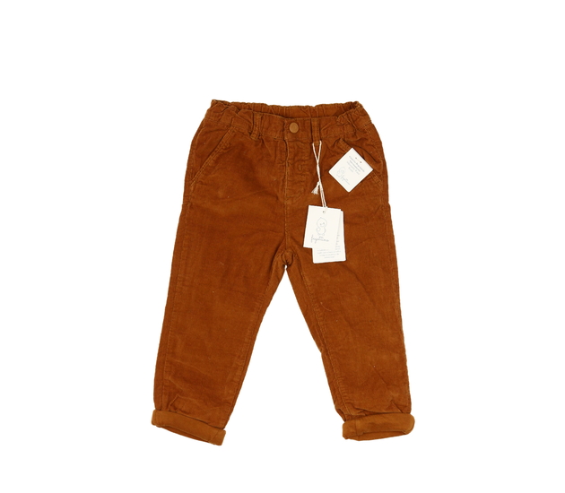 Nové hnědé vyteplené manšestrové kalhoty vel. 92