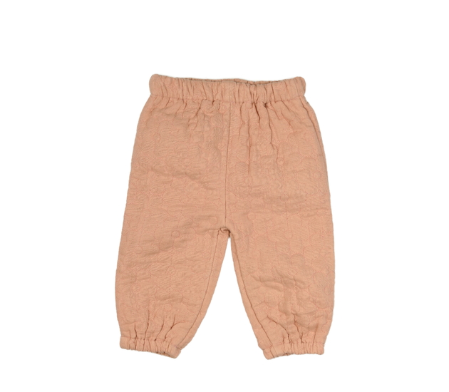 Růžové prošívané teplé tepláky 