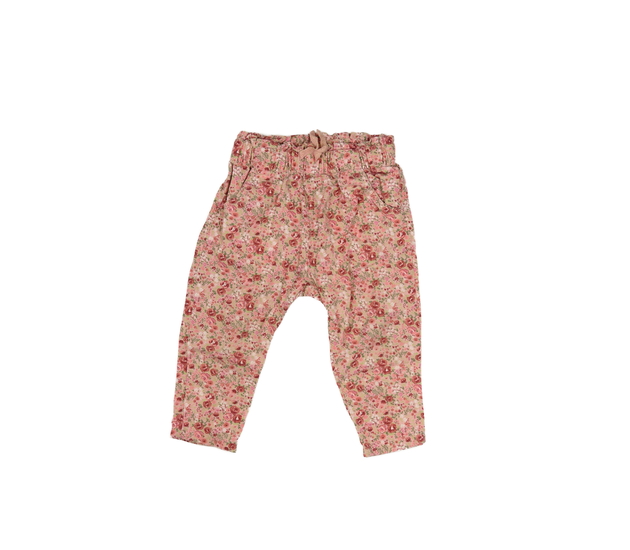Růžové květinové kalhoty F&F