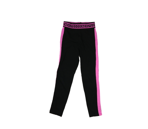 Černé legíny s růžovými bočními pruhy George