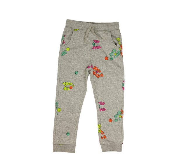 Šedé tepláky s barevnými nápisy George