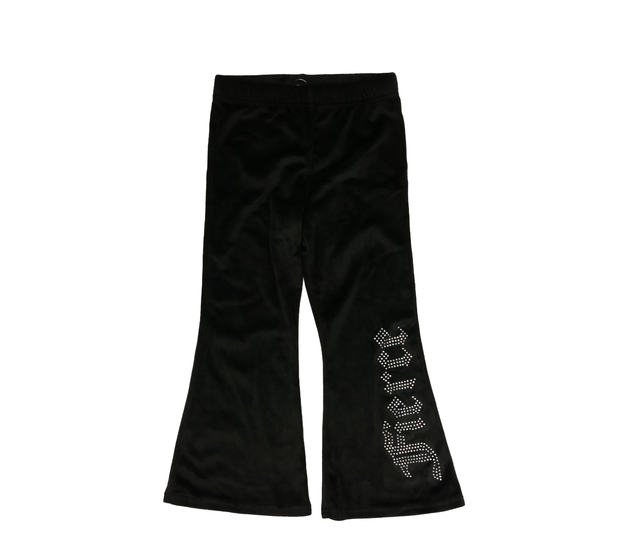 Černé semišové zvonové legíny 