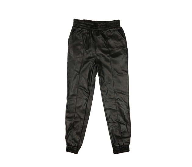 Černé koženkové kalhoty Primark