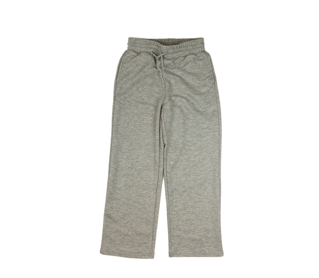 Šedé melírované zvonové tepláky 