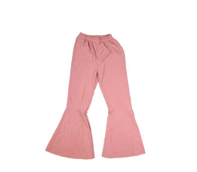 Růžové široce zvonové legíny 