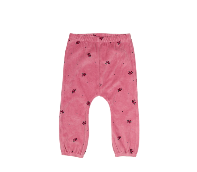 Růžové hebké tepláčky s květinami Nutmeg 