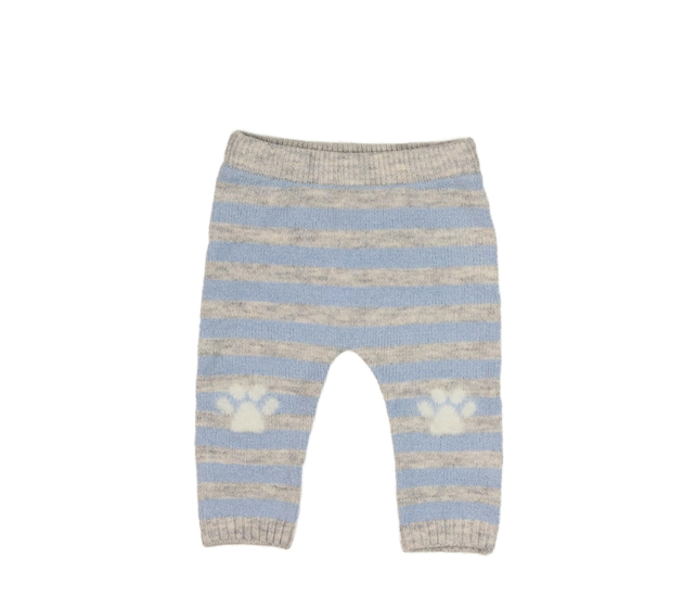 Šedo-modré teplé legíny 